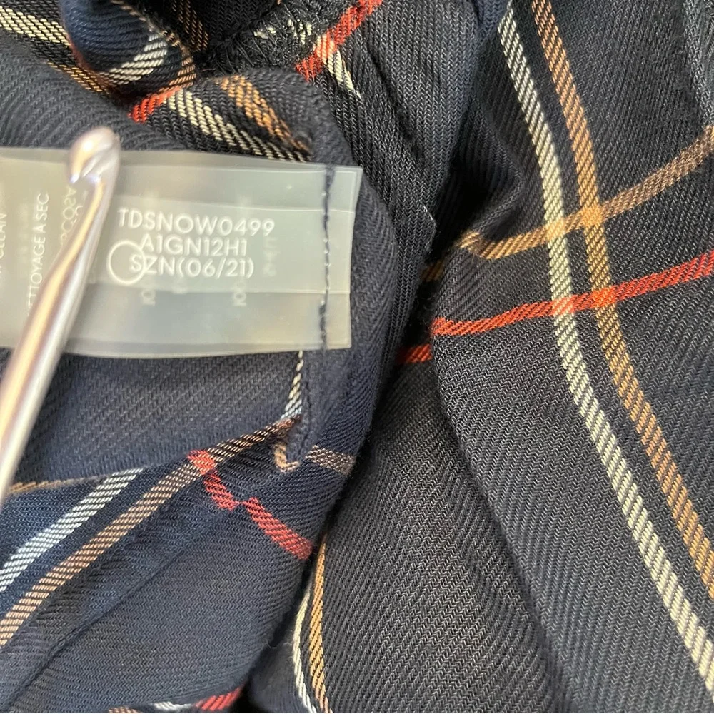 TOMMY HILFIGER | Kensington Long-Sleeve Tiered Plaid Shirtdress Size 6 - Picture 12 of 12